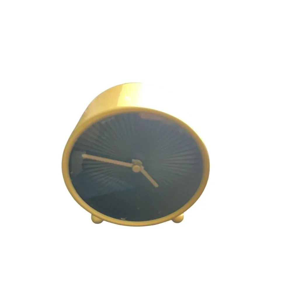 IKEA Snofsa Gold Sunburst Analog Desk Clock Silent Quartz Movement